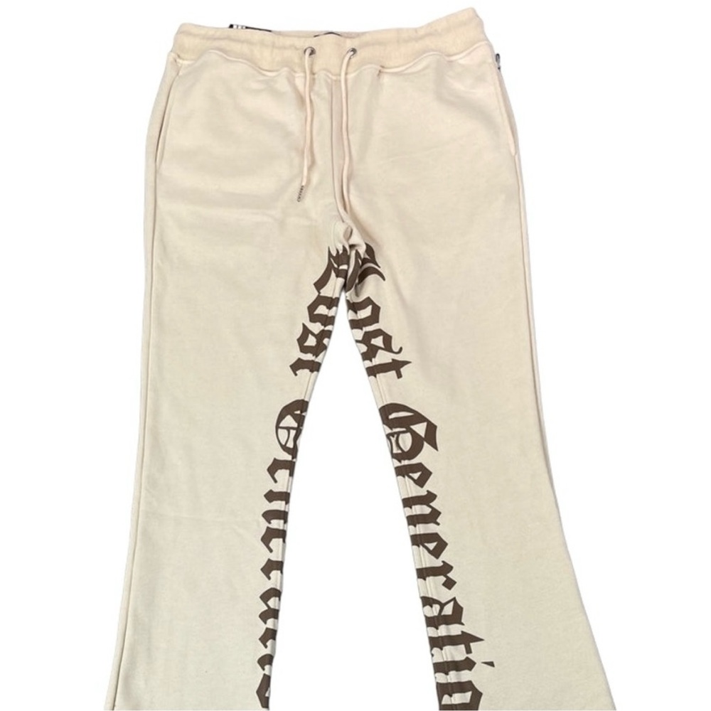 Men’s lost generation stack joggers xxl tan NWT